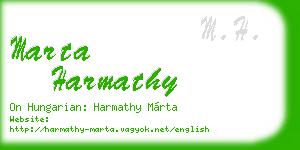 marta harmathy business card